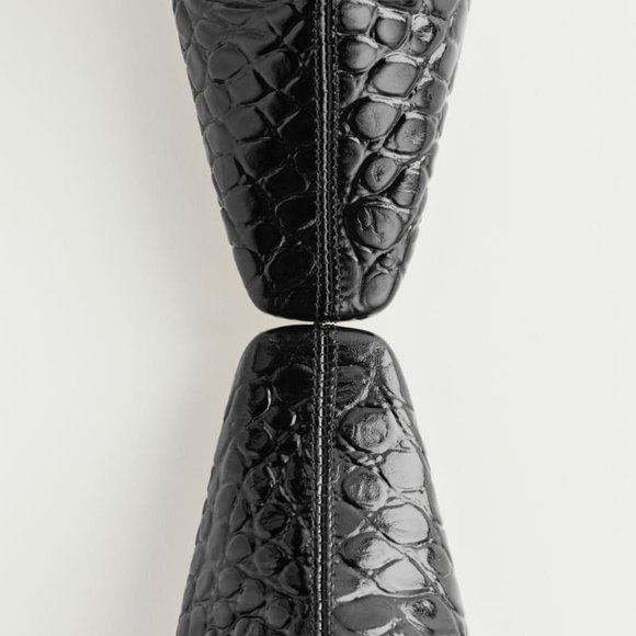 Reformation - River Knee Boot (Black Patent Croc, Size 7.0) - Picture 2 of 4